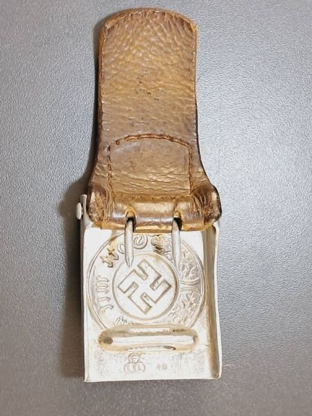 Aluminum Police Belt Buckle Ordnungspolizei &ndash; Marked FLL 40 &ndash; Friedrich Linden L&uuml;denscheid