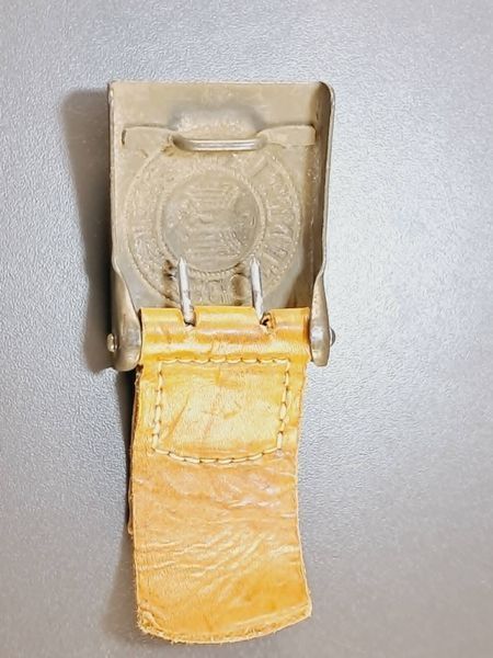 German Wehrmacht (Heer) Steel Belt Buckle in Feldgrau &ndash; Gustav Brehmer 1941