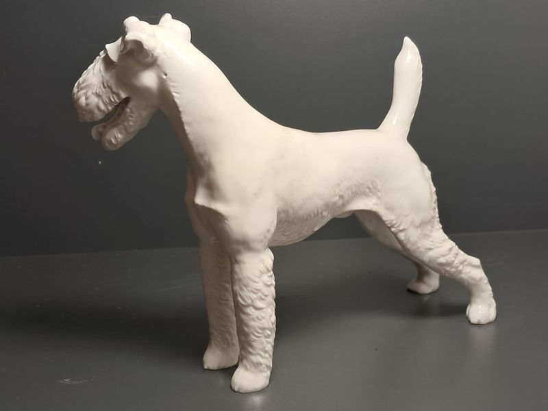 Allach Porcelain &ndash; Standing Fox Terrier &ndash; Model 19 &ndash; Th. K&auml;rner