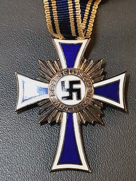 Srebrny Krzyż Matki &ndash; Oryginalna Wstążka &ndash; 1938