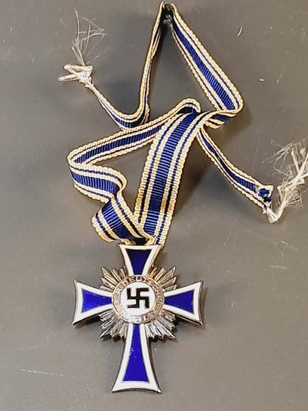 Srebrny Krzyż Matki &ndash; Oryginalna Wstążka &ndash; 1938