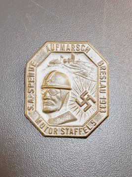 Редчайший знак моторизованных частей СА Бреслау 1933 г. &mdash; Октагон &laquo;Motor Staffels&raquo;
