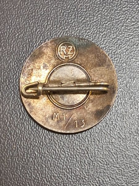 Original NSDAP Membership Badge &ndash; Marked RZM M1/13 &ndash; L. Christian Lauer