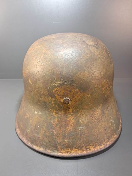 German M16 Helmet &ndash; Three-Tone Camouflage &ndash; Marked Si66 &ndash; Eisenhuette Silesia