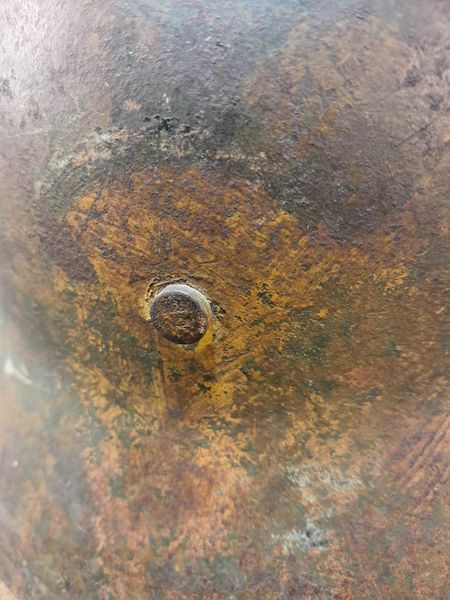 German M16 Helmet &ndash; Three-Tone Camouflage &ndash; Marked Si66 &ndash; Eisenhuette Silesia