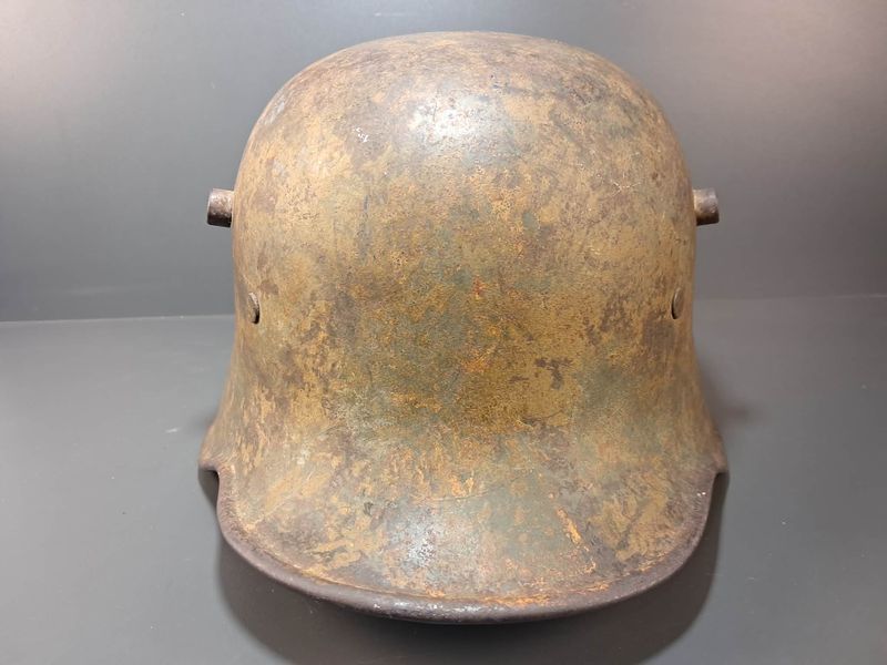 German M16 Helmet &ndash; Three-Tone Camouflage &ndash; Marked Si66 &ndash; Eisenhuette Silesia