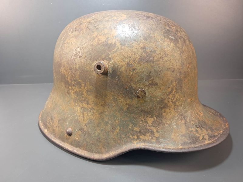 German M16 Helmet &ndash; Three-Tone Camouflage &ndash; Marked Si66 &ndash; Eisenhuette Silesia