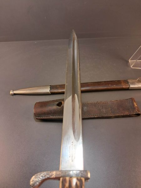 German police bayonet combat model, Weyersberg Kirschbaum & Cie Solingen, matching numbers