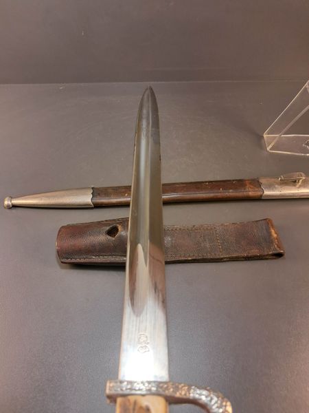 German police bayonet combat model, Weyersberg Kirschbaum & Cie Solingen, matching numbers