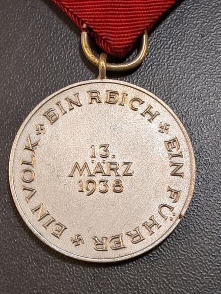 Commemorative Medal March 13, 1938 &ndash; Anschluss of Austria &ndash; Silvered