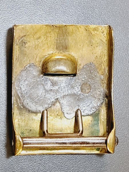 Brass SA / NSKK Belt Buckle &ndash; Two-Piece &ndash; Solder Flow on Reverse