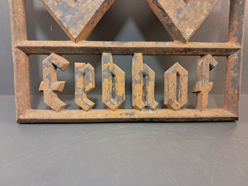 Rare Erbhof Sign &ndash; Marked No. 2 &ndash; Original Attic Find