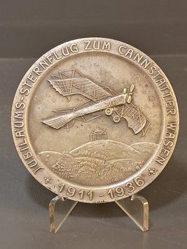 1936 DLV Stuttgart Table Medal &ndash; Jubilee Star Flight &ndash; Authentic