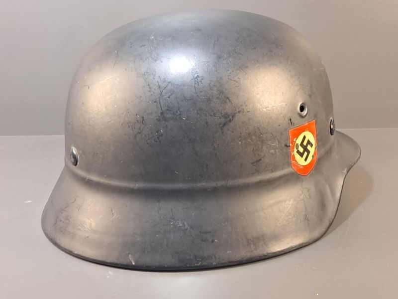 Police M40 Helmet &ndash; Marked ET66 &ndash; Double Decal Luftschutz Combat Shell