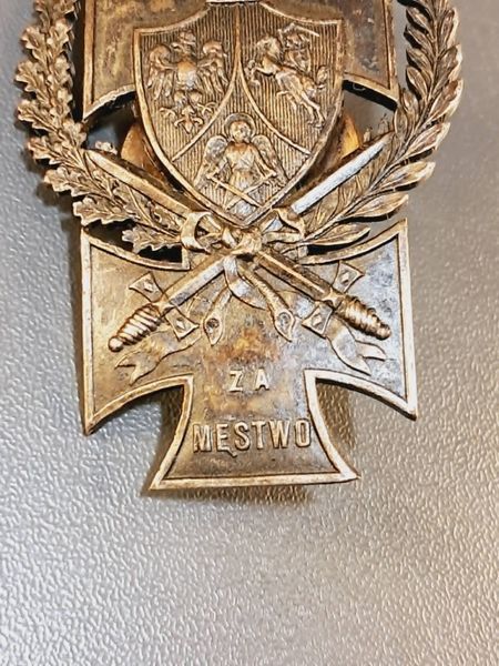 Polish Pre-War KOP Podlaska Division Badge &ndash; Za Męstwo &ndash; Lipczyński