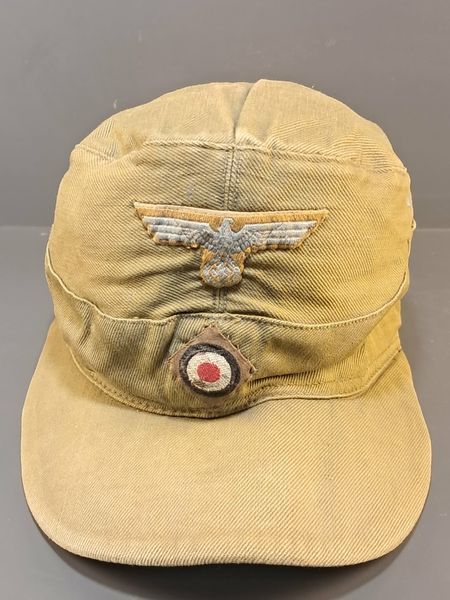 German M43 Tropical Cap &ndash; Wolber & Pfaff &ndash; Original Insignia