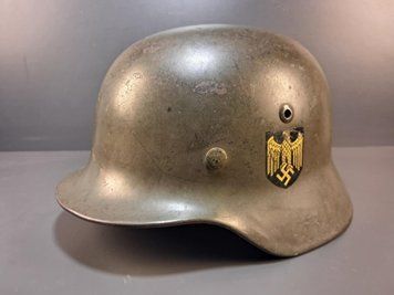 Hełm M35 Heer &ndash; ET64 &ndash; Double Decal &ndash; Apple Green &ndash; Stan Kolekcjonerski