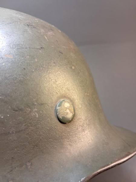 German M35 Heer Helmet &ndash; ET64 &ndash; Double Decal &ndash; Apple Green &ndash; Minty