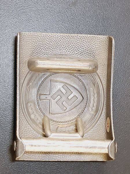 Алюминиевая пряжка ремня РАД &mdash; Клеймо L.G.S. 1939 &mdash; Редкий производитель