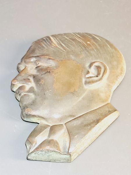 Plakieta Gabinetowa Adolf Hitler &ndash; Profil Lewy &ndash; Lity Odlew z Brązu