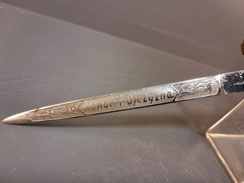 Rare Miniature Polish Dagger wz. 1924 &ndash; Honor and Fatherland &ndash; Letter Opener