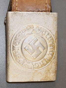 Extremely Rare Aluminum Police Belt Buckle &ndash; Marked W.L.D. 1938 &ndash; Werner Linke Duisburg