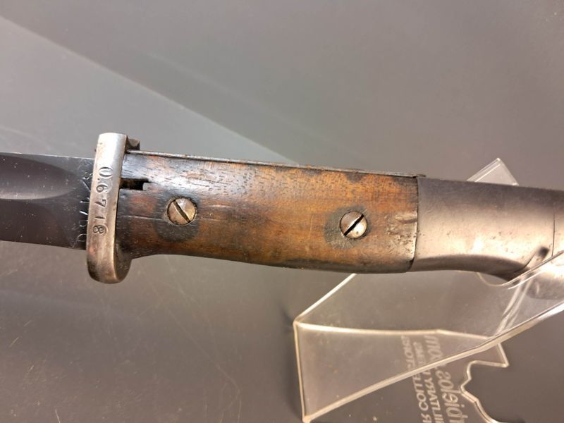 Wyjątkowo Rzadki, Zgodny Numerycznie Bagnet Mauser Kar98k S/176G Kriegsmarine O.6718 z Żabką