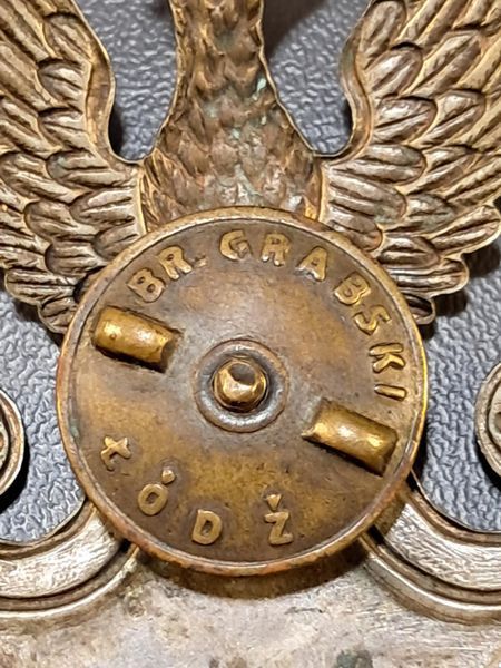 Orzeł Wojskowy wz. 1919 &ndash; Bracia Grabscy Ł&oacute;dź &ndash; Oryginał &ndash; Stan Gabinetowy