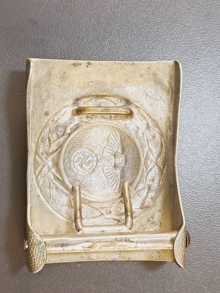 Rare RLB (Reichsluftschutzbund) Belt Buckle &ndash; Buntmetall / Nickel-Silver &ndash; One-Piece 1st Pattern