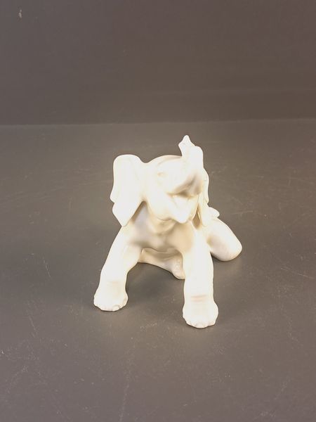Allach Porcelain Figurine &ndash; Elephant with Raised Trunk &ndash; Th. K&auml;rner Design No. 4