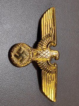 Złocony orzeł NSDAP na czapkę &ndash; Sygnowany RZM M1/72 &ndash; Fritz Zimmermann