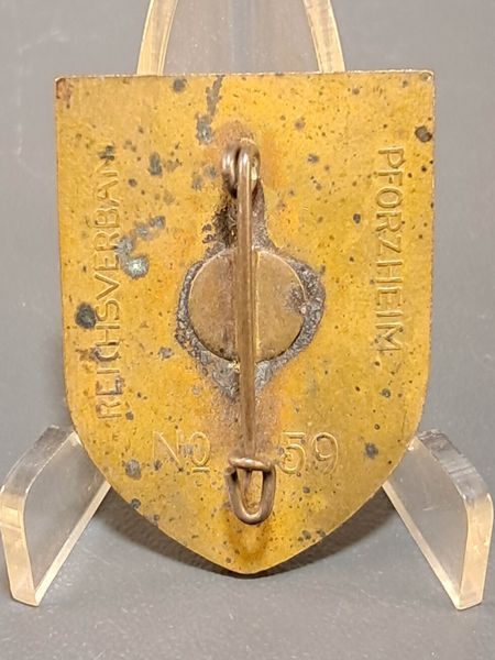 Oryginalna Odznaka Uczestnika Konkursu Zawodowego HJ/DAF 1934 "Reichsverband Pforzheim No. 59"