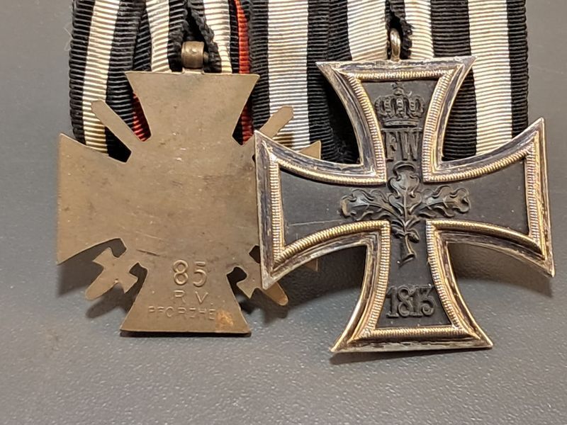 Медальная колодка ПМВ &mdash; Железный крест 1914 и Крест Гинденбурга