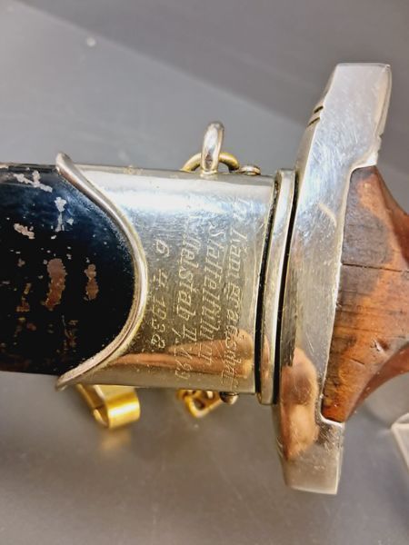 Ultra Rare Chained NSKK Marine Dagger &ndash; Period Ground R&ouml;hm Blade &ndash; WWII