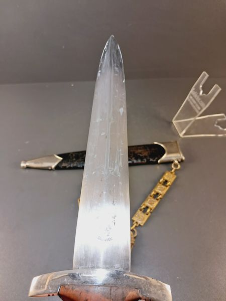 Ultra Rare Chained NSKK Marine Dagger &ndash; Period Ground R&ouml;hm Blade &ndash; WWII