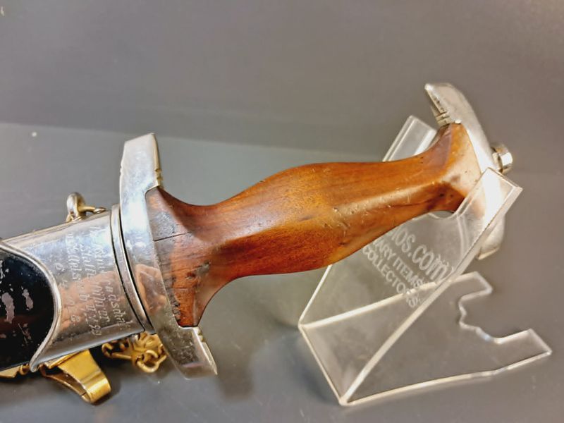 Ultra Rare Chained NSKK Marine Dagger &ndash; Period Ground R&ouml;hm Blade &ndash; WWII