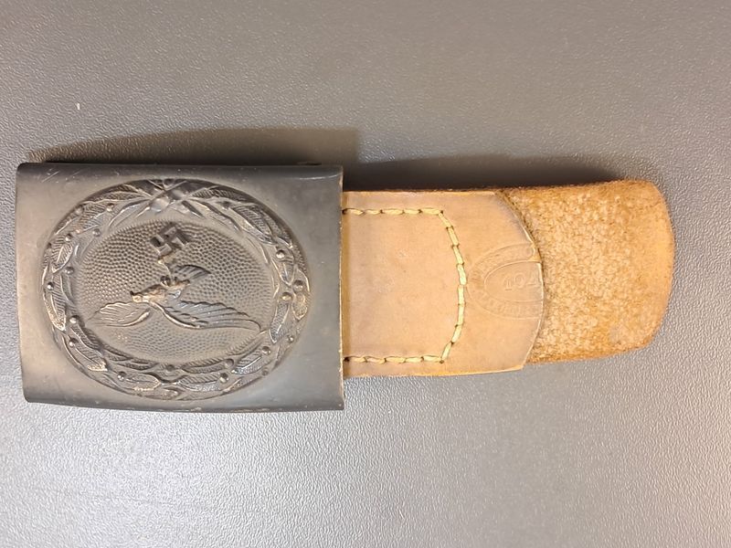 Luftwaffe Steel Belt Buckle &ndash; Berg & Nolte 1941 &ndash; Double Marked