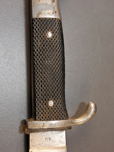 Oryginalny N&oacute;ż Hitlerjugend (HJ) Carl Eickhorn Solingen 1940 RZM M7/66, Bardzo Dobry Stan