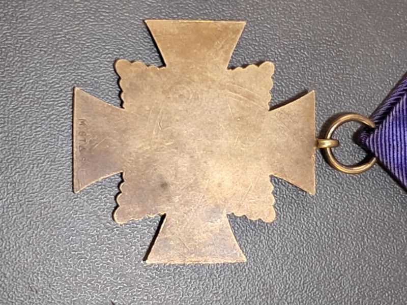 Gold Cross for 25 Years of Service in the Danzig Police &ndash; Signed M. ST. & S.