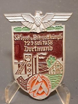 Odznaka SA Sport i Wehrwettkampf Dortmund 1938 &ndash; Rzadka Sygnatura